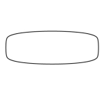 Boat-shaped table top (h 720 mm only)