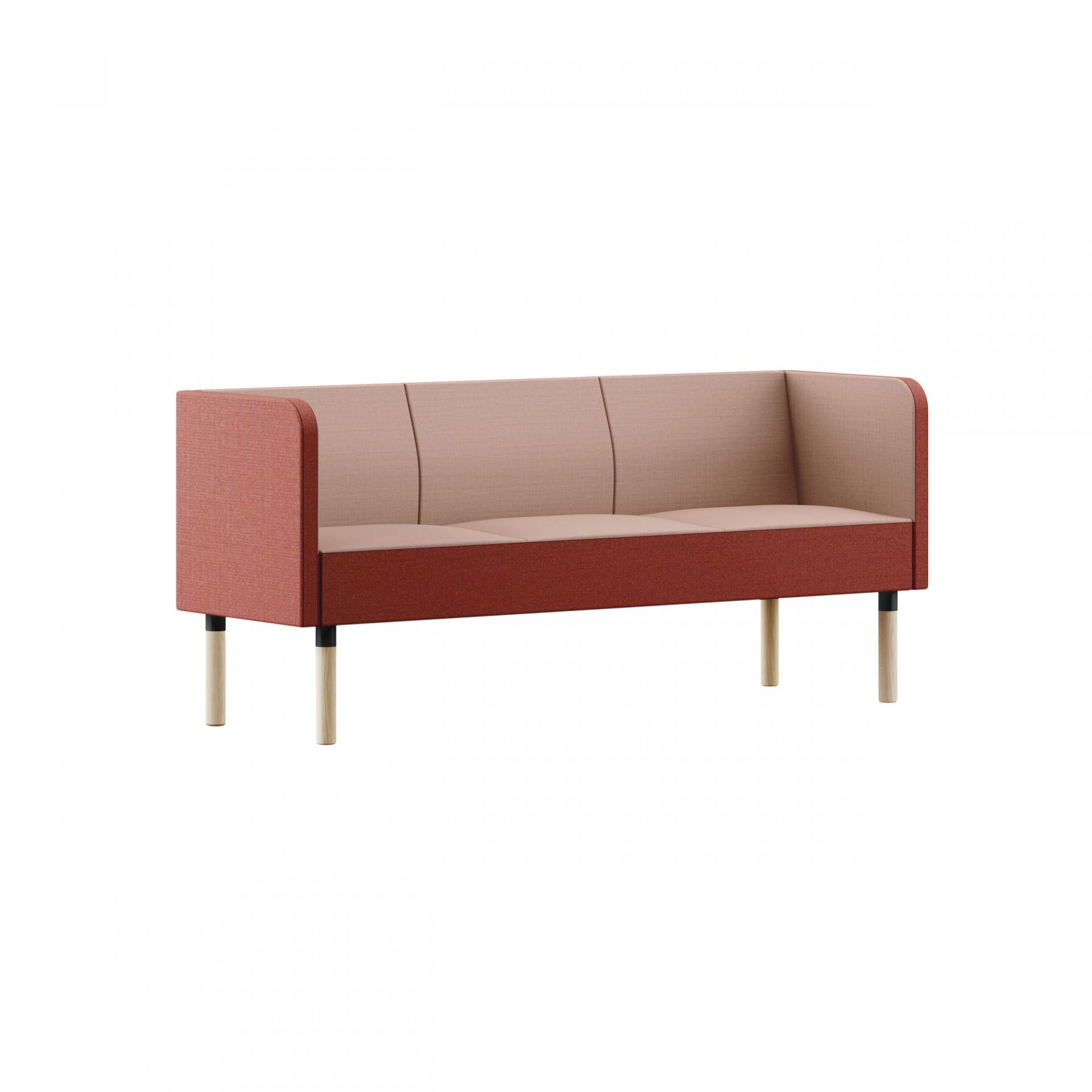 Mingle Sofa with wooden legs